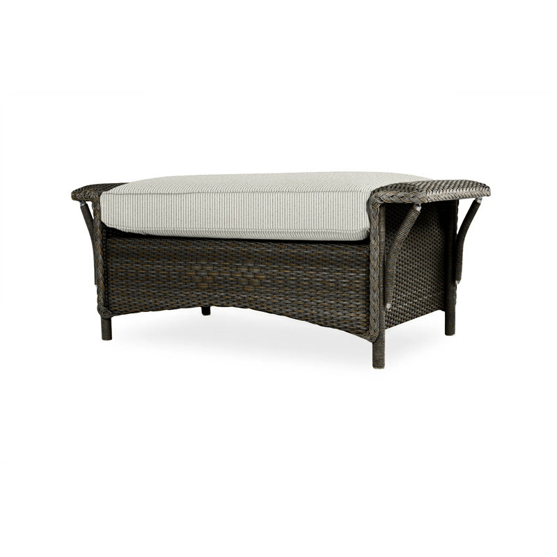 Nantucket Outdoor Ottoman, Beach Natural, Mink
