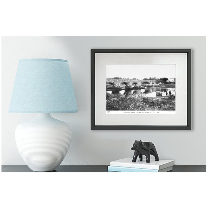 Countess Wear, The Bridge Over The Exe 1906 - Single Picture Frame Print, 28cm H x 36cm W x 2.3cm D