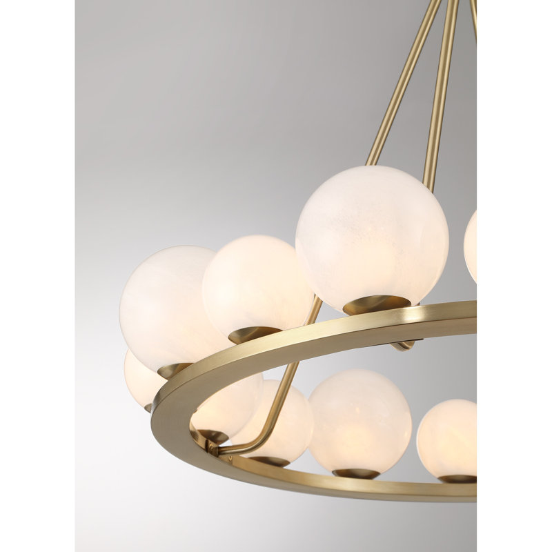 16 - Light Chandelier, Noble Brass