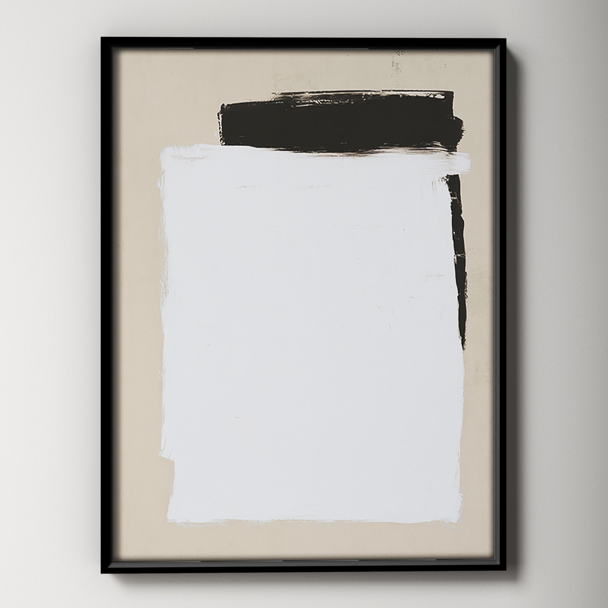 Two Mirrors, 61.5" H x 41.5" W, Black, Framed Canvas