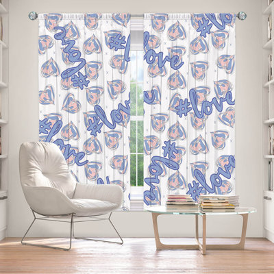 Paire de rideaux obscurcissant en polyester Tatianina