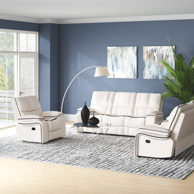 Mcmillen 3 Piece Faux Leather Reclining Living Room Set by Wade Logan