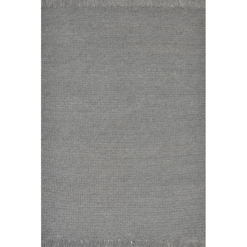 Tapis gris tissé à la main Deantwan, Rectangle 5 x 8