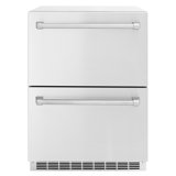 ZLINE Autograph Edition 24 In. Touchstone Refrigerator Drawer in Black Matte and Gold
