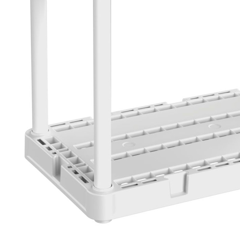 Gracious Living Knect A Shelf Light Duty 3 Shelf Interlocking Storage Unit,White
