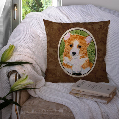 Coussin décoratif intérieur/extérieur corgi