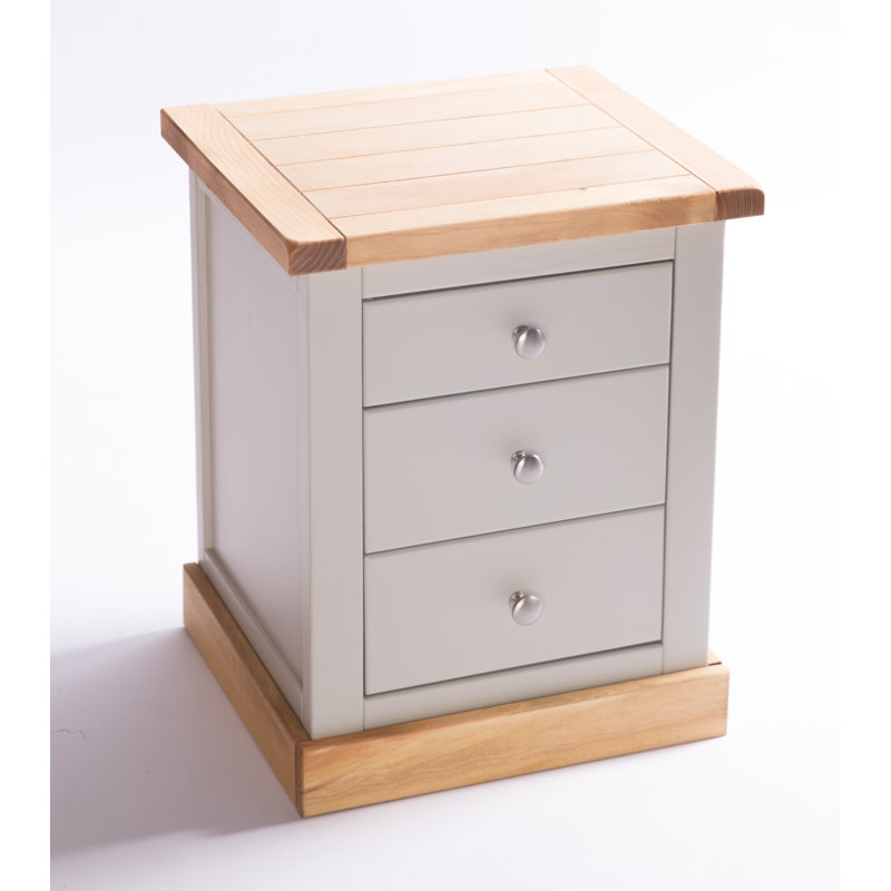 Saoirse 45cm W Solid + Manufactured Wood Bedside Table