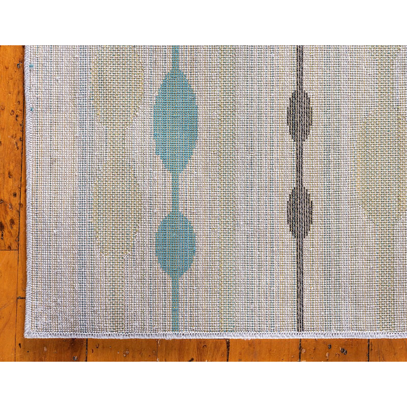 Tapis de couloir d'extérieur à pois gris