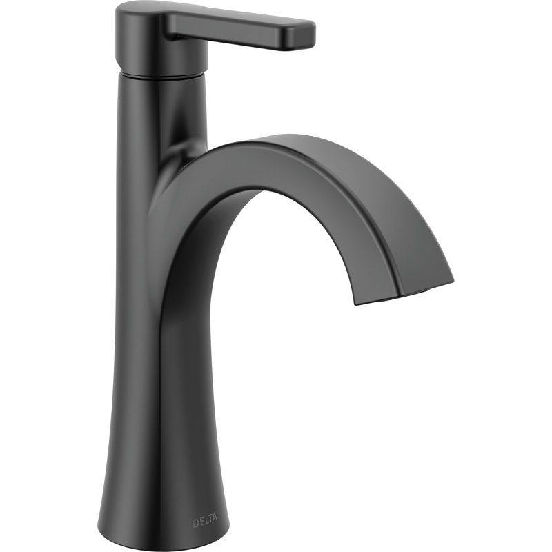 Single Handle Bathroom Faucet, Matte Black