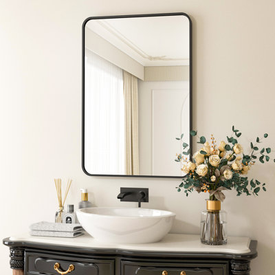 Shatterproof Aluminum Rectangular Wall Mirror 