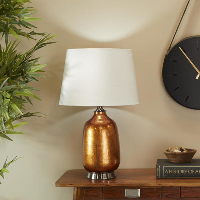 Lampe de table 26 po bronze / brun
