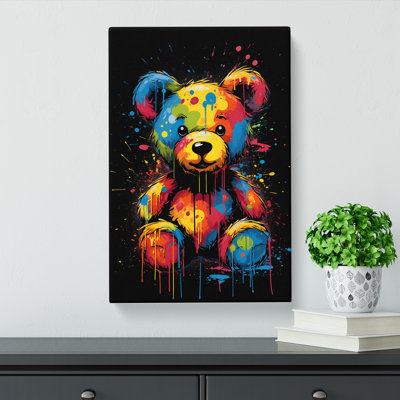 Teddy Bear Pop - Wrapped Canvas