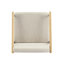 Tabouret de comptoir Mid-Century moderne et beige, 2 pièces, structure en métal durable, coussins moelleux, bois naturel, capacité de 300 lb, facile à installer