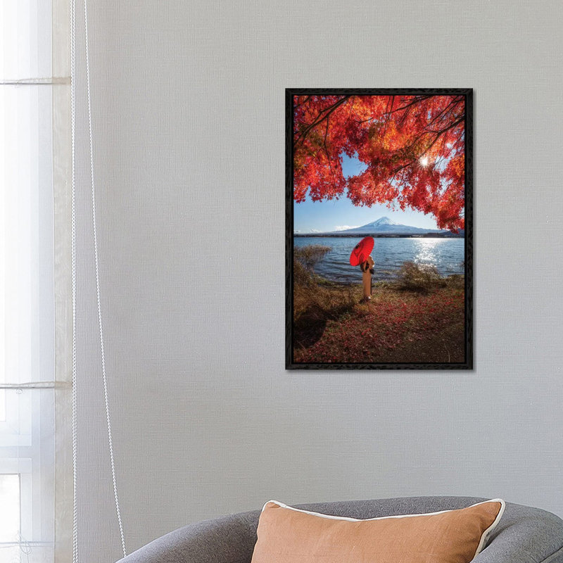 Autumn In Japan XXIX by Daisuke Uematsu - Print on Canvas, Black Framed, 66.04cm H x 45.72cm W x 3.81cm D