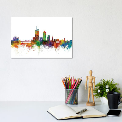 Lyon, France Skyline by Michael Tompsett - Wrapped Canvas Gallery-Wrapped Canvas Giclée