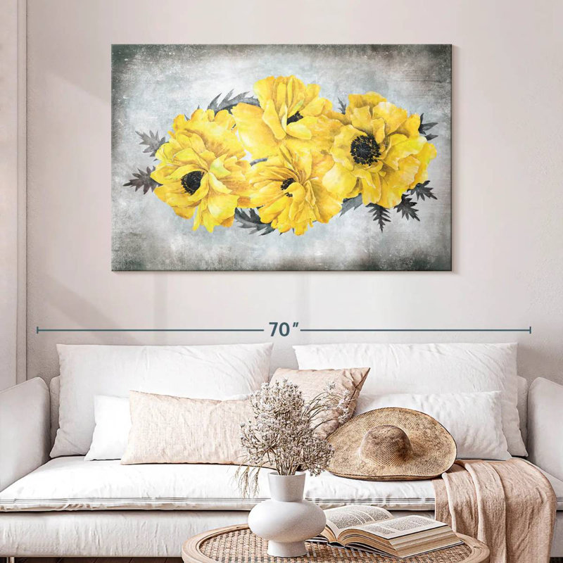 Coquelicots jaunes en pleine floraison Harnek, H 32 po x l 48 po