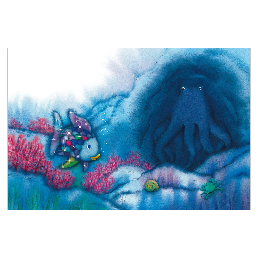 The Rainbow Fish - Squid in the Cave 1.9m x 2.88m Textured Matte Peel & Stick Wall Mural