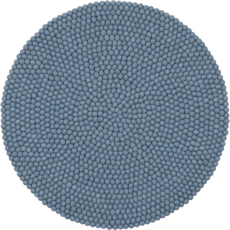 Round Solid Colour Wool Hand Woven Area Rug, Round 140cm