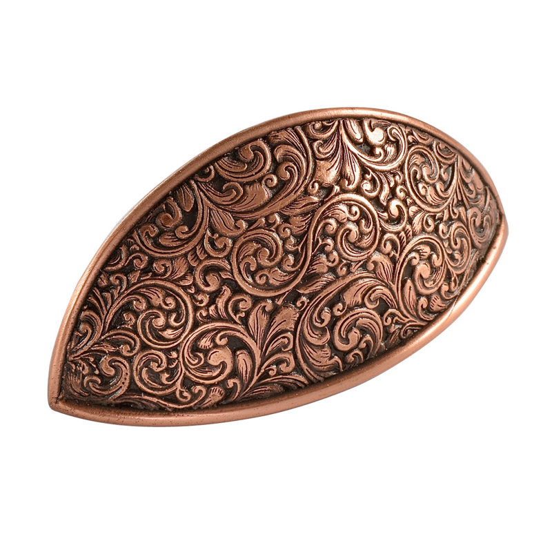 Poignée coquille 3" center to central Classic, Cuivre antique