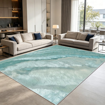 1pièces tapis en agate ondulée en marbre bleu sarcelle pour le salon, doux et confortables, adaptés à toutes les saisons, faciles à entretenir, lavables à la machine, tapis de ferme sous la table convenant à la table à manger, au comptoir de la cuisine, à la chambre à coucher, au vestibule,