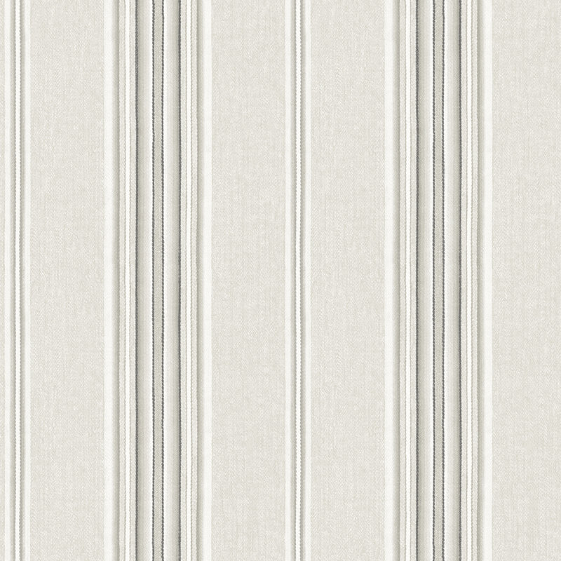 Papier peint à rayures Calvados, Gris
