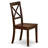 5 Piece Dining Table Set for 4 Includes a Square Kitchen Table and 4 Dining Room Chairs, Mahogany-159368252