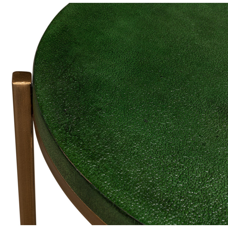 Shagreen End Table, Green