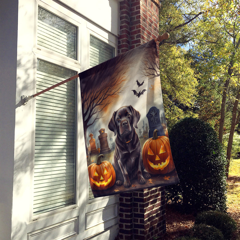 Drapeau de la maison d'Halloween chocolat retriever chocolat chocolat