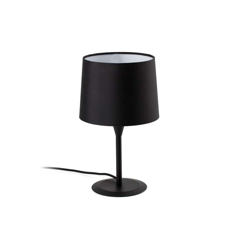 Conga Table Lamp, 17.5" H x 8.5" W x 8.5" D, Black, White