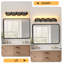 Éclairage de salle de bain industriel 5 lumières avec abat-jour en verre transparent noir mat-129899943-129899945