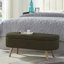 Banc de rangement avec repose-pieds ovale Luxury