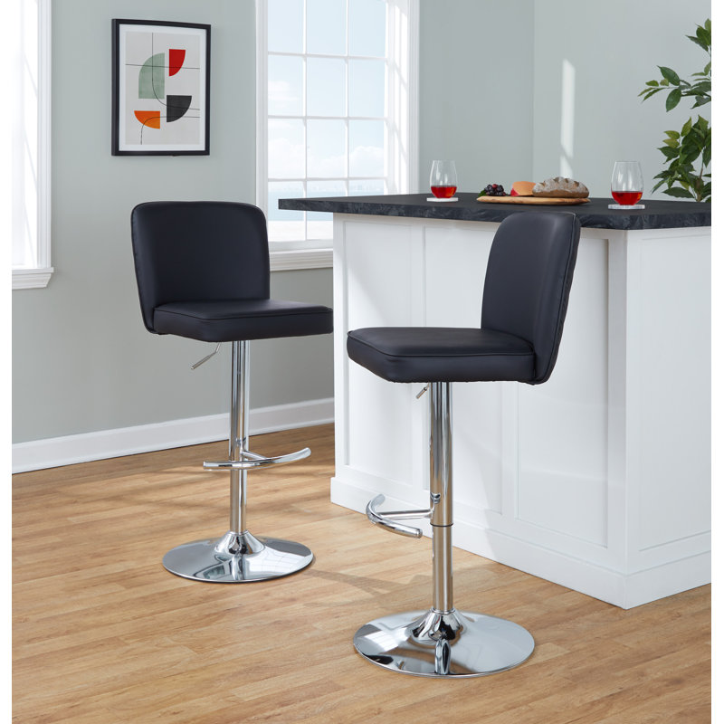 Tabouret de bar réglable Henry - ensemble de 2, Argent