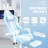 Soontrans Gaming Chair with Footrest High Back Ergonomic Office Gamer Chair with Massage and Headrest Lumbar Support Swivel Computer Game Chair Cute Bunny Ears for Adults, Blue-602580932