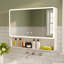 LED bathroom medicine cabinet, single-colour warm light