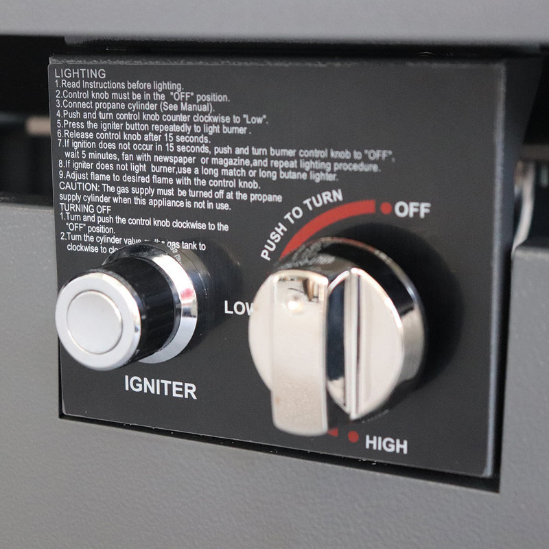 Table de foyer d'extérieur en acier avec couvercle H 25 po x l 42 po