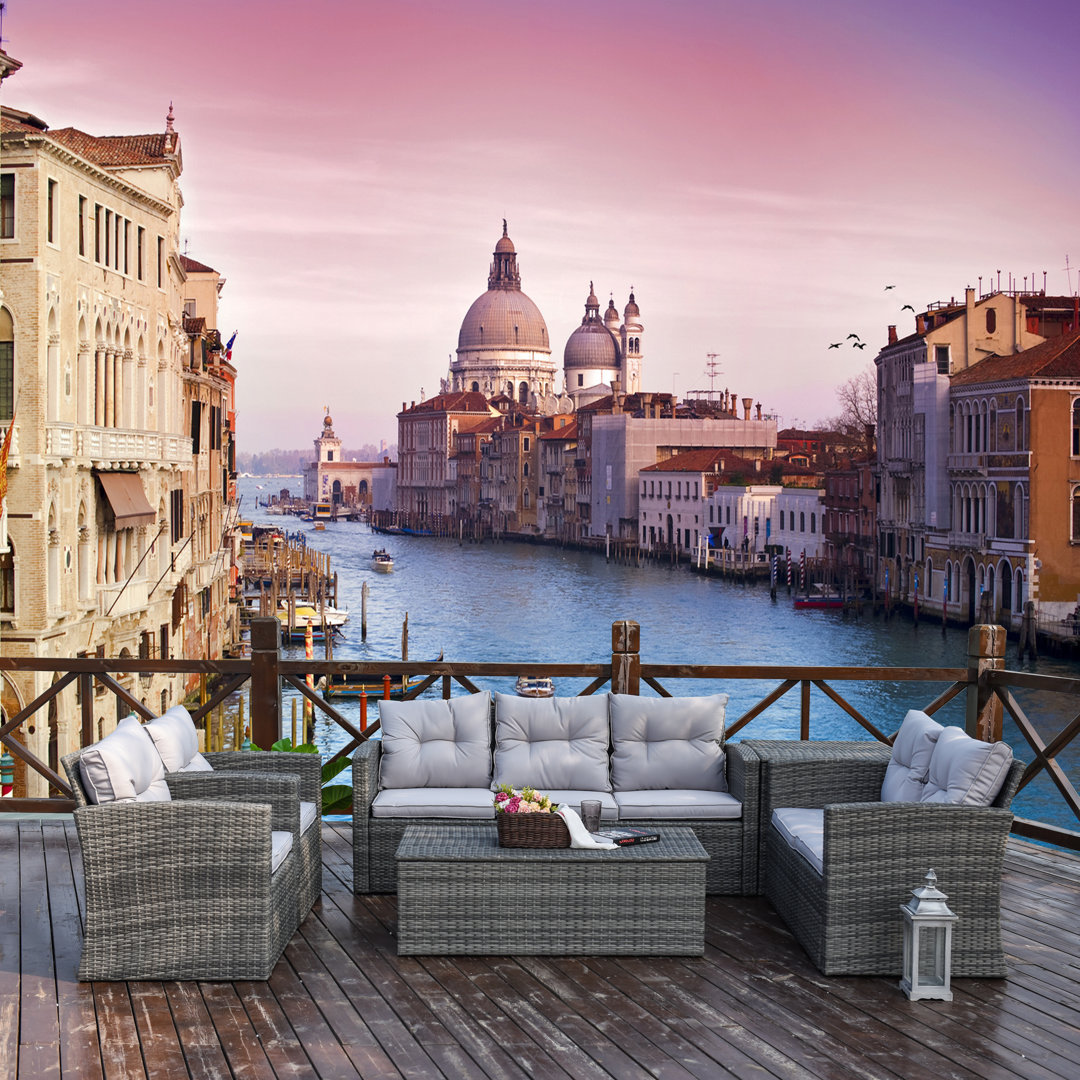 Saxon 7 - Person Outdoor Seating Group with Cushions