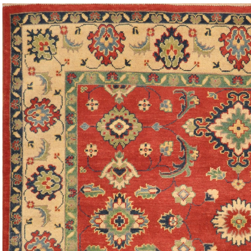 Wool Geometric Indoor Rug, Rectangle 5'3" x 6'10"