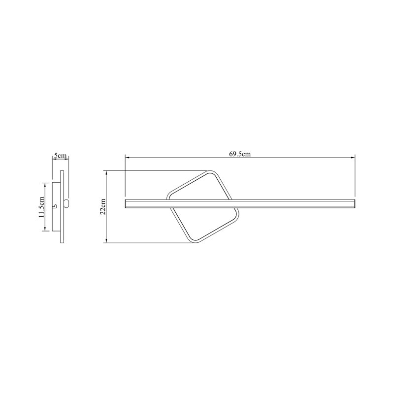 Avanya Aluminium LED Flush Mounted Sconce