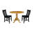 Gereron Drop Leaf Solid Wood Dining Set-1487527760