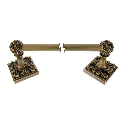 Adjustable Antique Bronze Towel Bar - Retractable 15.5 To 27.5 Inch Double Rod Towel Rack For Bathroom