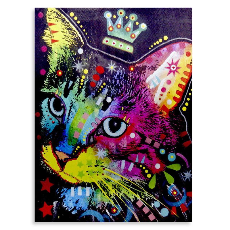 « pensées songed cat », impression, H 22 po x l 16 po x P 1 po, Sans cadre, Pas de tapis
