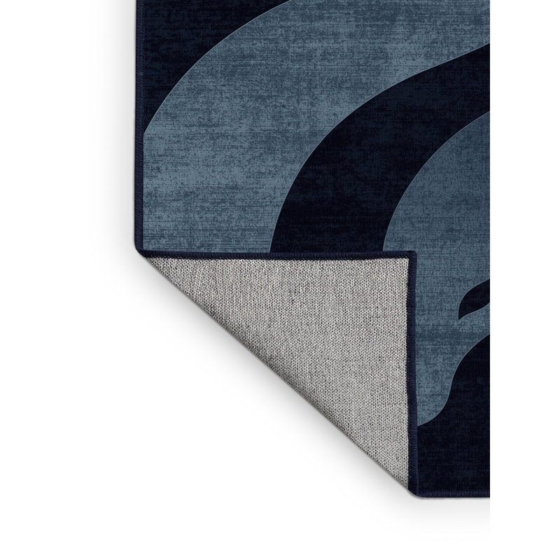Tapis bleu foncé - bleu marine - Wimberley Hydra, 5 x 8