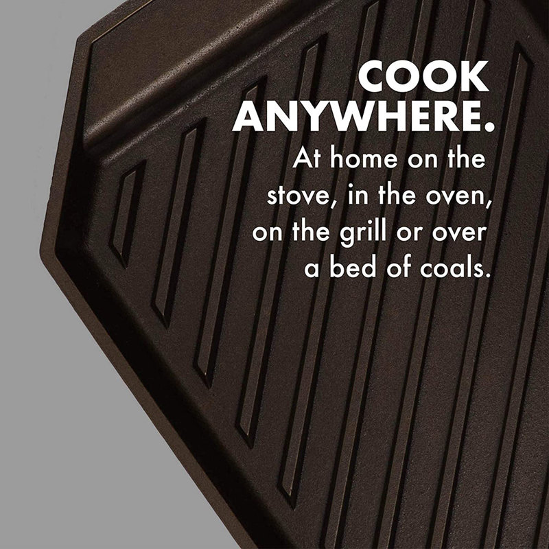 15 Inch Cast Iron Lean Grill Pan