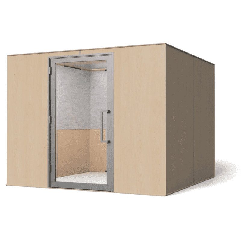 Quad Zenbooth avec porte standard, Érable, Non