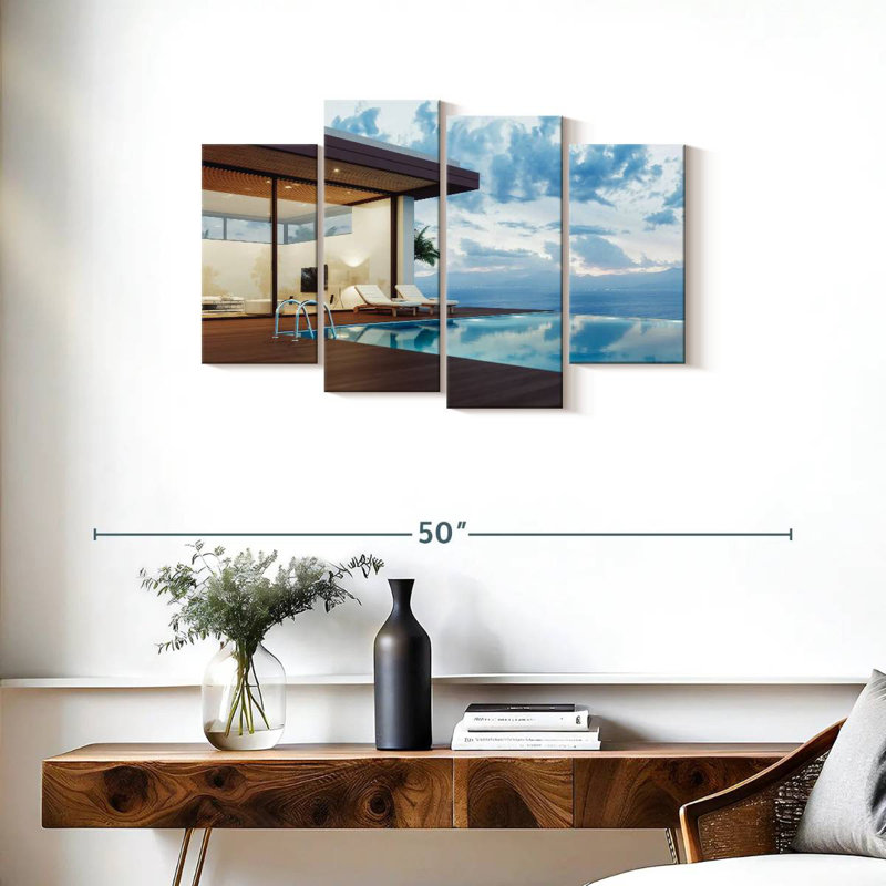 Lilie Luxurious Beach House, H 22 po x l 36 po