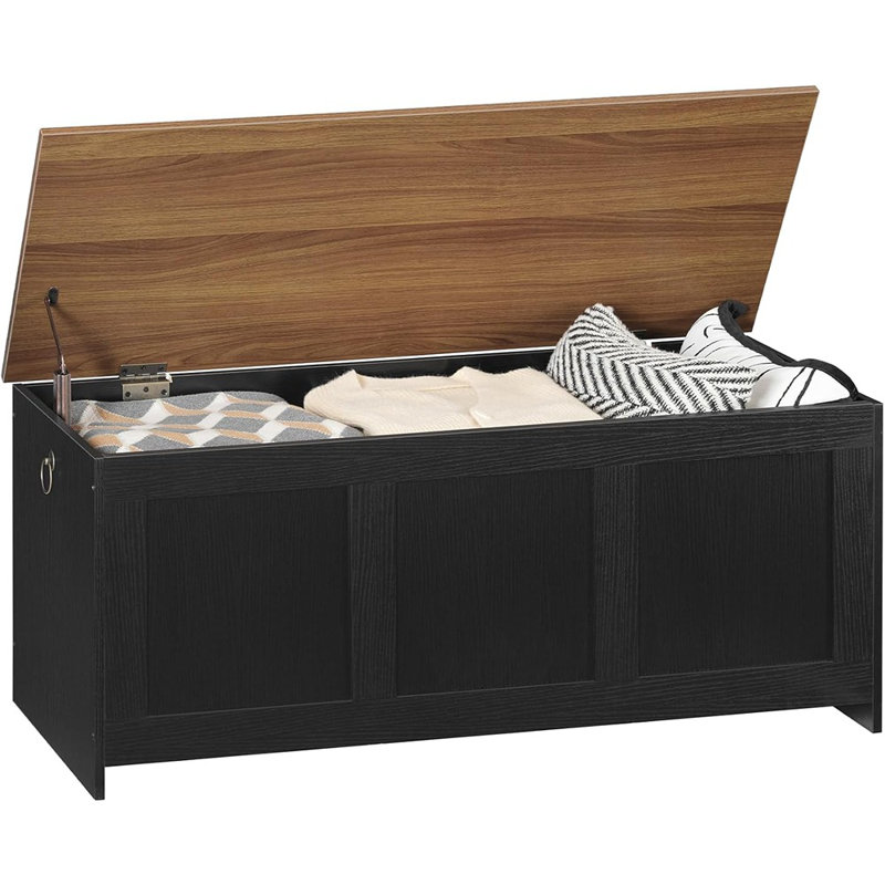 Retro Wooden Storage Chest, Storage Trunk With Lift Top, Multifunctional Toy Chest And Entryway Organizer For Living Room Or Entryway