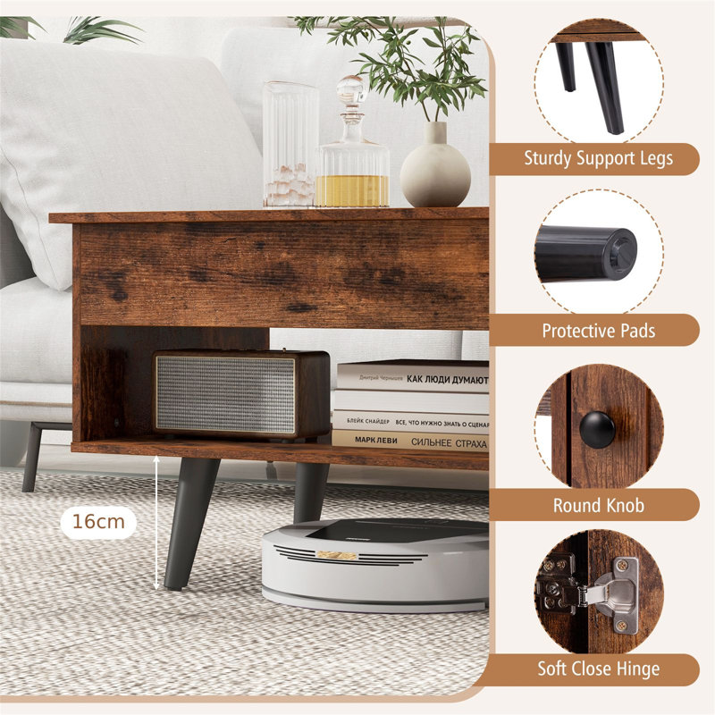 Lift Top Coffee Table with Storage