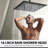 Rain Shower Head, 16 Inches Large Rainfall Shower Head, 304 Stainless Steel Made, Ceiling or Wall Mount, Waterfall Full Body Coverage, Ultra Thin, Matte Black-121279704