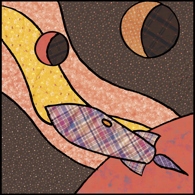 Patchwork Planets II by Charles Swinford - Wrapped Canvas Print, 122cm H x 122cm W x 3.8cm D