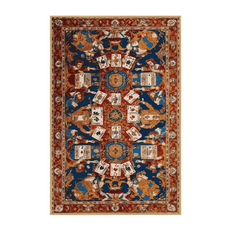 Tapis brun français lavable à la machine, Rectangle 4 pi x 6 pi